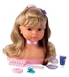 Corolle Hairstyling and Makeup Head - 9" Tall with Rooted Blonde Hair and Blue Eyes