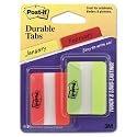 2"" Durable index file tabs, fluorescent assortment, 44 tabs/portable pack
