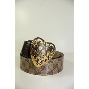 Gucci Belts Coating Brown Leather with Gold Buckle 207557 (Size 85')