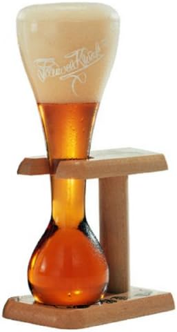 Pauwel Kwak Belgian Beer Glass with Wooden Stand 0.3L - Set of 4