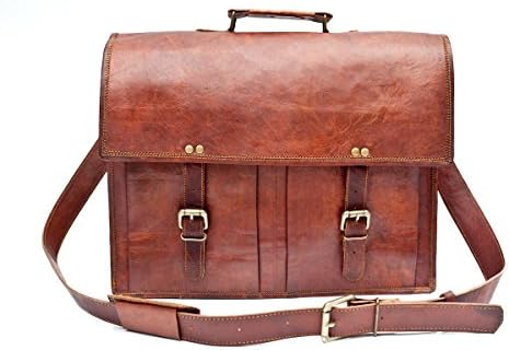 Urban Safari London Unisex Adult Real Leather Satchel Laptop Bag 16 Inch Tan Brown