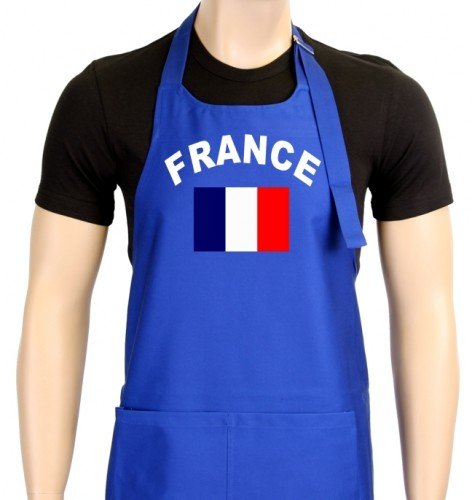Coole-Fun-T-Shirts Uni Grillschürze EM 2012 Frankreich Flagge, blau, One size, GS10483_Frankreich_blau
