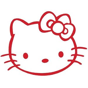 Hello Kitty Vinyl Stickers: Red Bows