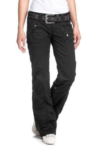 edc by ESPRIT Damen Hose/ Lang N4C131, Gr. 42 (L&auml;nge 32), Schwarz (001) Preisvergleich