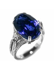 18K White Gold Tanzanite and Diamond Ring -- LIFETIME WARRANTY