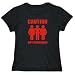T-Shirt Womens Black " CAUTION HOT Ukrainian " Countries