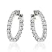 1.70 Ct. TW Round Diamond Inside/Outside Hoop Huggie Earrings in 14 kt White Gold