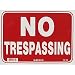 Tools & Hardware : NO TRESPASSING Sign- Red and w