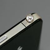 【全13色】イヤホンジャックアクセサリー　ダイヤモンド柄　ラインストーンイヤホンピアス　輝くイヤフォンジャック　クリア　iPhone / iPad / iPod touchなど対応(1813-9)