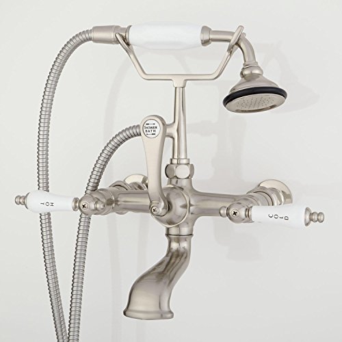 WallMount Telephone Faucet and Hand Shower Porcelain Lever Handle