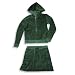 Flowers by Zoe - Girls Velour Skirt Set, Hunter Green