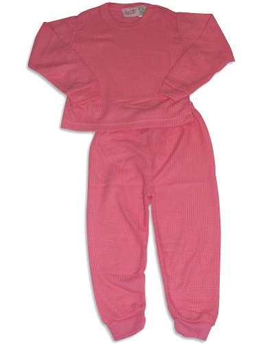 Carters Watch the Wear - Girls Long Sleeve Thermal Set, Dark Pink (Size 7/8)