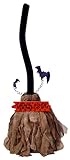 Dancing & Singing Witch Broom Halloween Decoration