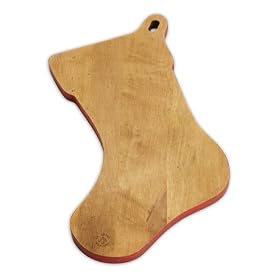 Click here to buy J.K. Adams Artisan Cutting Board, Christmas Stocking Shape by J.K. Adams.