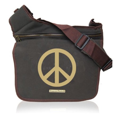 Diaper Dude Messenger Peace Diaper Bag