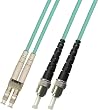 100M LC to ST Multimode Duplex 10 Gigabit 10gb Fiber Optic Cable (50/125) 100 Meter Aqua