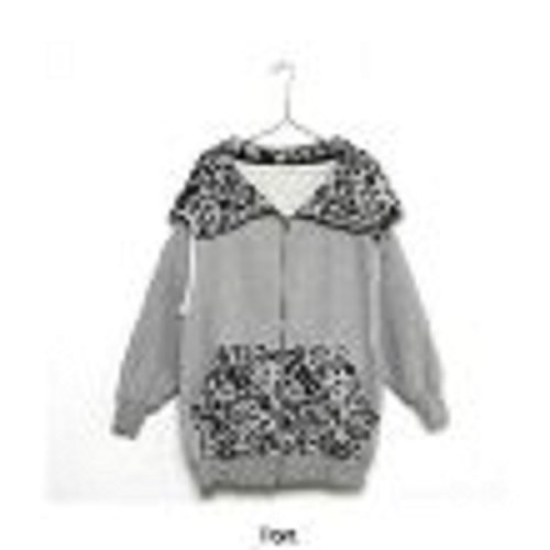 豹柄　大きいサイズ ジップアップ ヒョウ柄パーカー