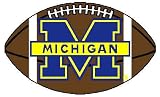 Michigan Wolverines 23 x 36 Football Rug