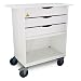 TrippNT 51823 High Density Polyethylene/ABS MRI Core Extra Wide Storage Lab Cart with 5" Rubber Caster, 36" Width x 37-1/2" Height x 18-1/2" Depth