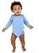 American Apparel Infant Baby Rib Long Sleeve One-Piece -Powder Blue