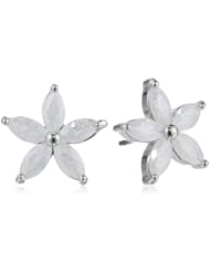 Betsey Johnson "Girlie Grunge" Crystal Flower Stud Earrings