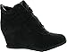 Top Moda SAMMY-40 High Top Velcro Womens Hidden Wedge Sneaker Shoes