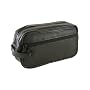 Premium LEATHER Shaving/Toiletry Bag with Handle BLACK