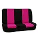 FH-FB050112 Flat Cloth Car Seat Covers Pink / Black Color