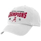 Alabama Crimson Tide 2011 BCS National Champions White Slouch Adjustable Hat / Cap