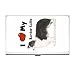 I Love My Border Collie Business Card Holder Case