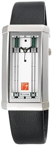 Bulova Women's 96L63 Frank Lloyd Wright Willits Leather Strap Watch by Bulova