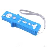 Silicone Skin Case for Nintendo Wii Remote Control, Blue Motorcycle Handle Grip