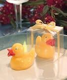 Yellow Duck Candle in Clear Box (Set of 18)