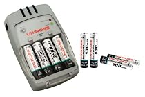 UniRoss X-Press 700 Battery Charger inc 4 x AA 2500 mAh Rechargeable Batteries