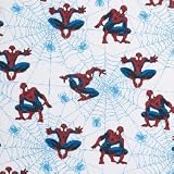 Marvel White Spiderman Toddler Fitted Sheet 100% Cotton 52 x 28