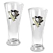 Pittsburgh Penguins 2pc 19oz Pilsner Glass Set - Primary Logo NHL Hockey