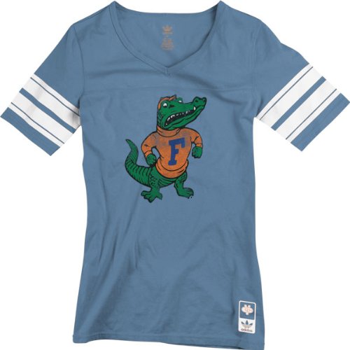 Florida Gators Women's Blue adidas Originals Vintage Mascot Football Jersey T-Shirt