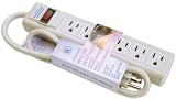 Darice Power Strip 6 Outlet Surge Protector - 2 Feet