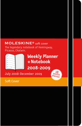 Childrens Toyshop  Books : Moleskine Pocket Weekly Notebook Soft: 18 Months (July 2008 - December 2009): 18 Months (Moleskine 18 Month Diaries)