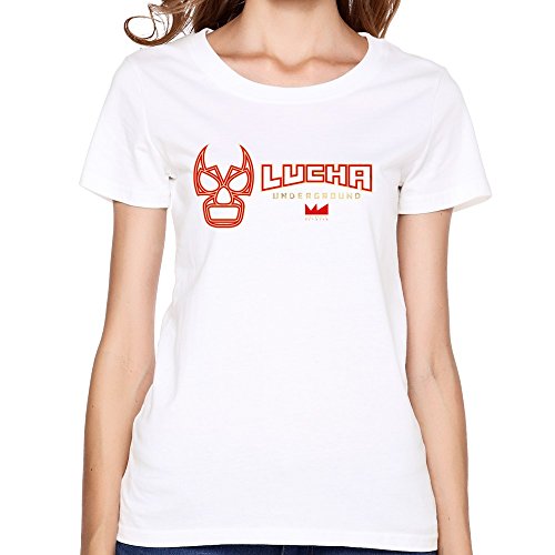 PYLV Women's Lucha Underground Wrestlers White T-shirts