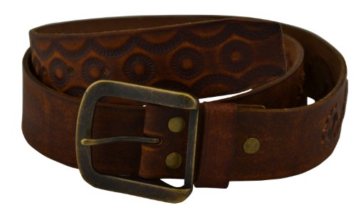 Tommy Bahama Men's Leather Belt Brown-40