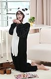 Skycastle(tm) High Quality Black Panda Cartoon Animal Shaped Winter Unisex One-piece Pajamas Hoodie Sleepwear Cosplay Costume(l)