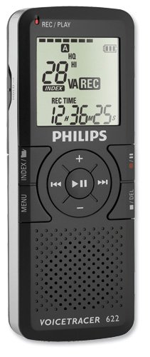 Philips LFH0622/00 Voice Recorder with 2GB Storage - 283 Hours Recording