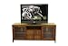 Baxton Studio Liana Rustic Entertainment Unit Console, stain wood with antique finish