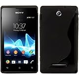 kwmobile TPU SILICONE CASE for Sony Xperia E S Line design Black - Stylish designer case made of premium soft TPU