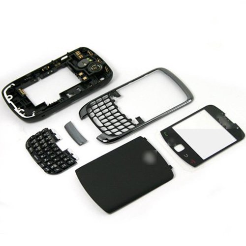 NEW-Blackberry-Curve-9300--BLACK-FULL-HOUSING-FACEPLATE-MIDDLE-HOUSING-BACK-COVER-LENS-trackpad-is-not-include