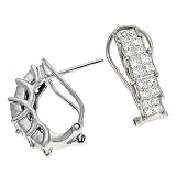 14k White 1.01 Ct Diamond Earrings