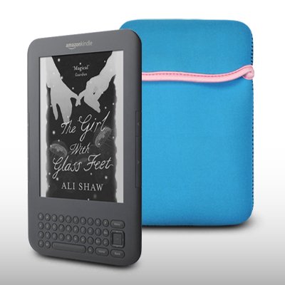 AMAZON KINDLE BLUE NEOPRENE CARRY POUCH CASE