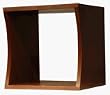 Concave Wave Cube in Chestnut with Satin Finish
