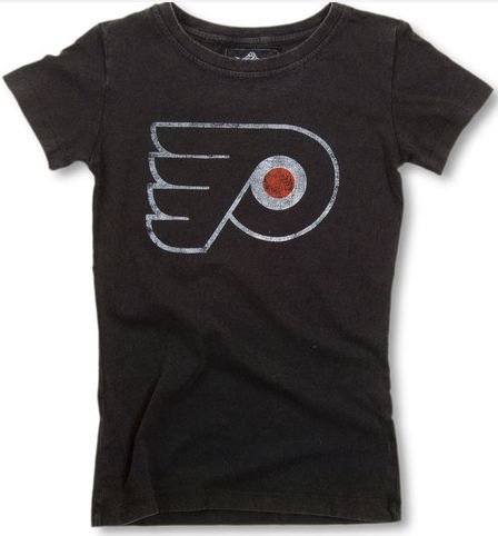 Philadelphia Flyers NHL Ladies Black Brass Tacks T-shirt By Red Jacket (Xsmall) price